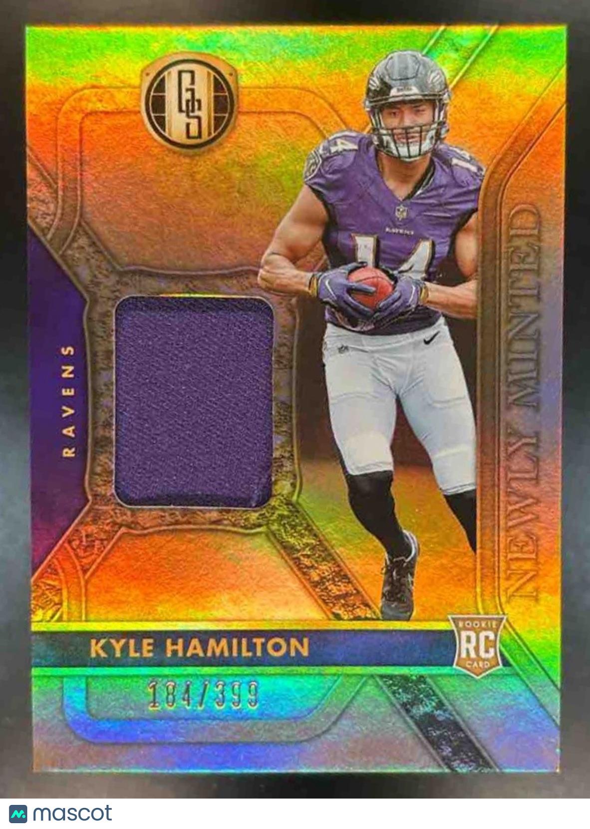 2022 Gold Standard Kyle Hamilton Newly Minted Patch /399 MEM RC Baltimore Ravens