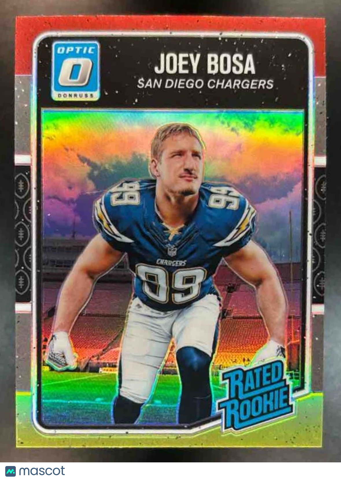 2016 Panini Donruss Optic Joey Bosa Red and Yellow RC San Diego Chargers