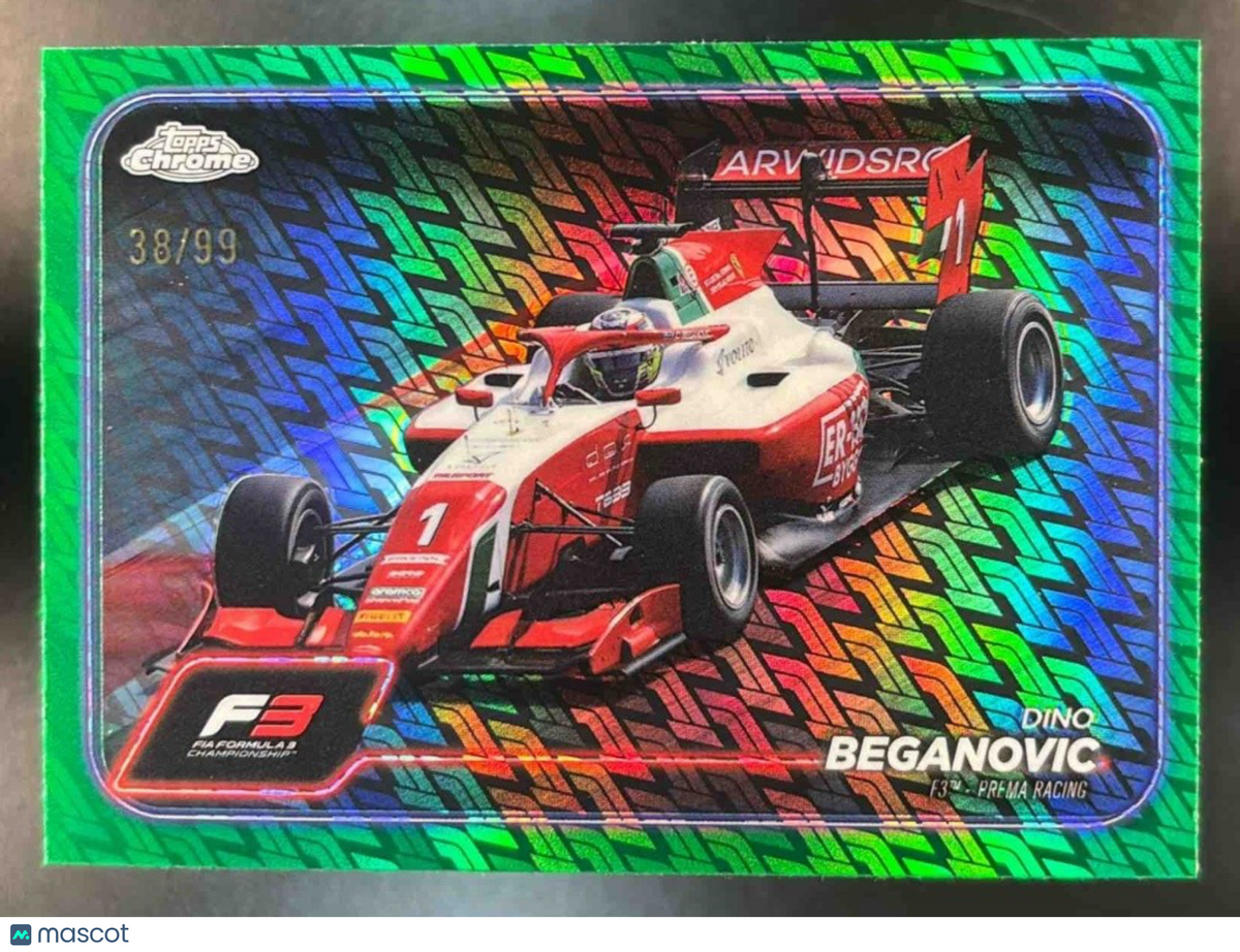 2024 Topps Chrome Logofractor Edition Formula 1 Dino Beganovic Green /99 #115