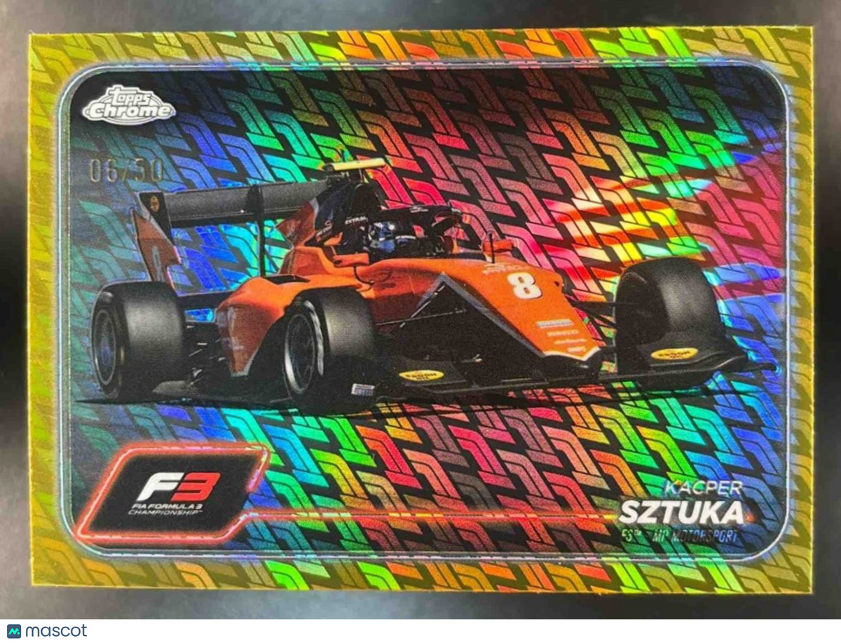 2024 Topps Chrome Logofractor Edition Formula 1 Kacper Sztuka Gold /50 #122