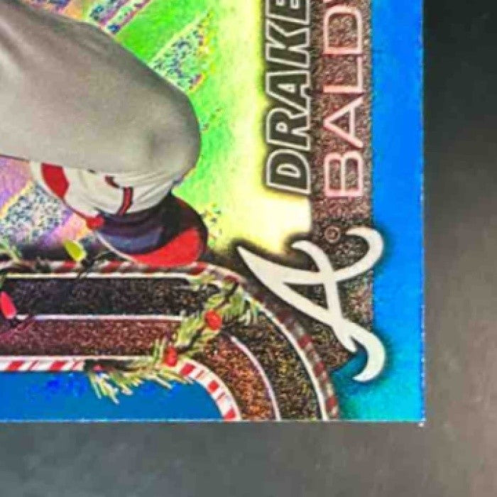 2025 Topps Holiday Drake Baldwin Blue Metallic Glitter #H60 RC Atlanta Braves