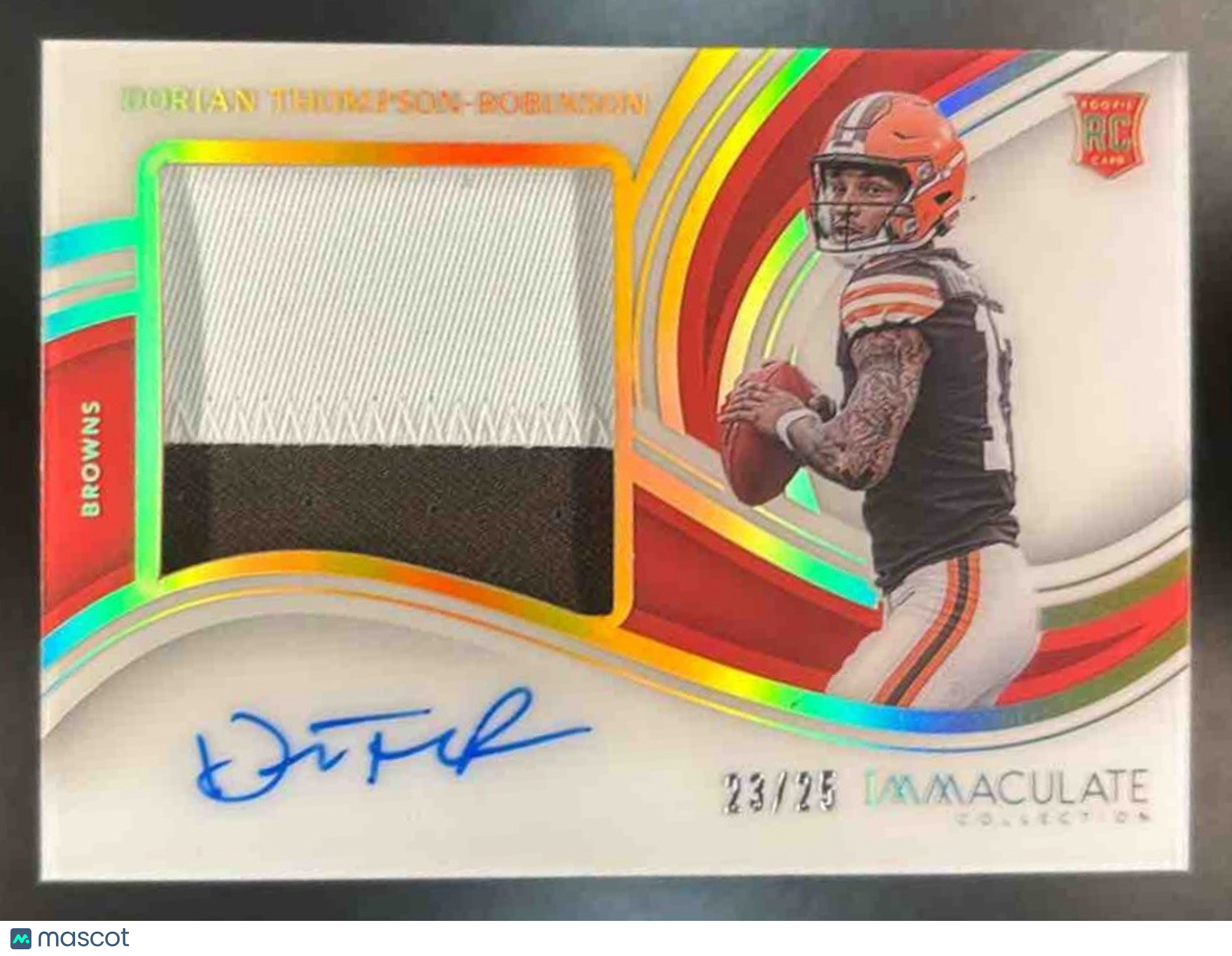 2023 Immaculate Collection Collegiate Dorian Robinson Patch Auto /25 MEM RC