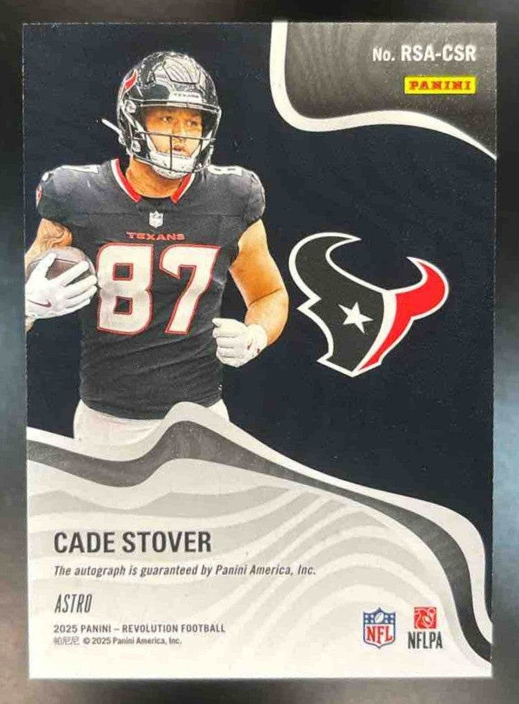 2025 Panini Revolution Cade Stover Signatures Astro Auto Houston Texans