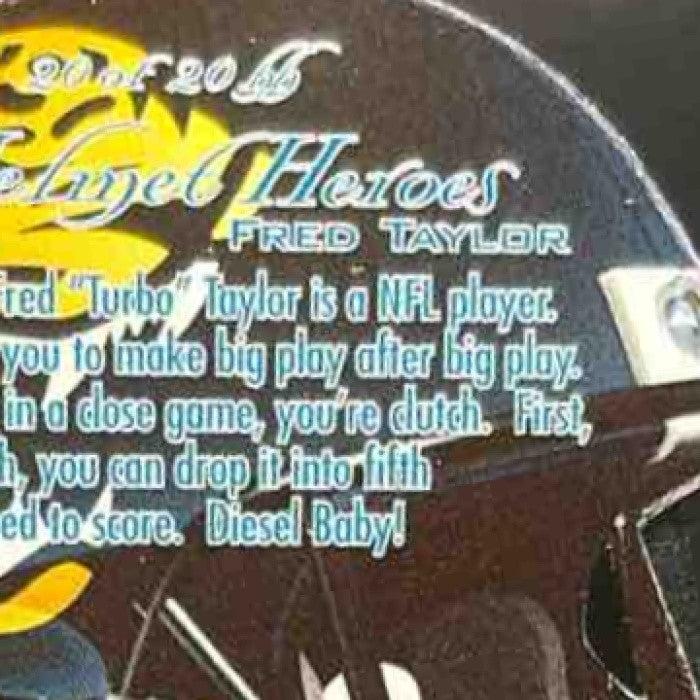 1998 Skybox E-X2001 Fred Taylor Helmet Heroes #20hh RC Jacksonville Jaguars