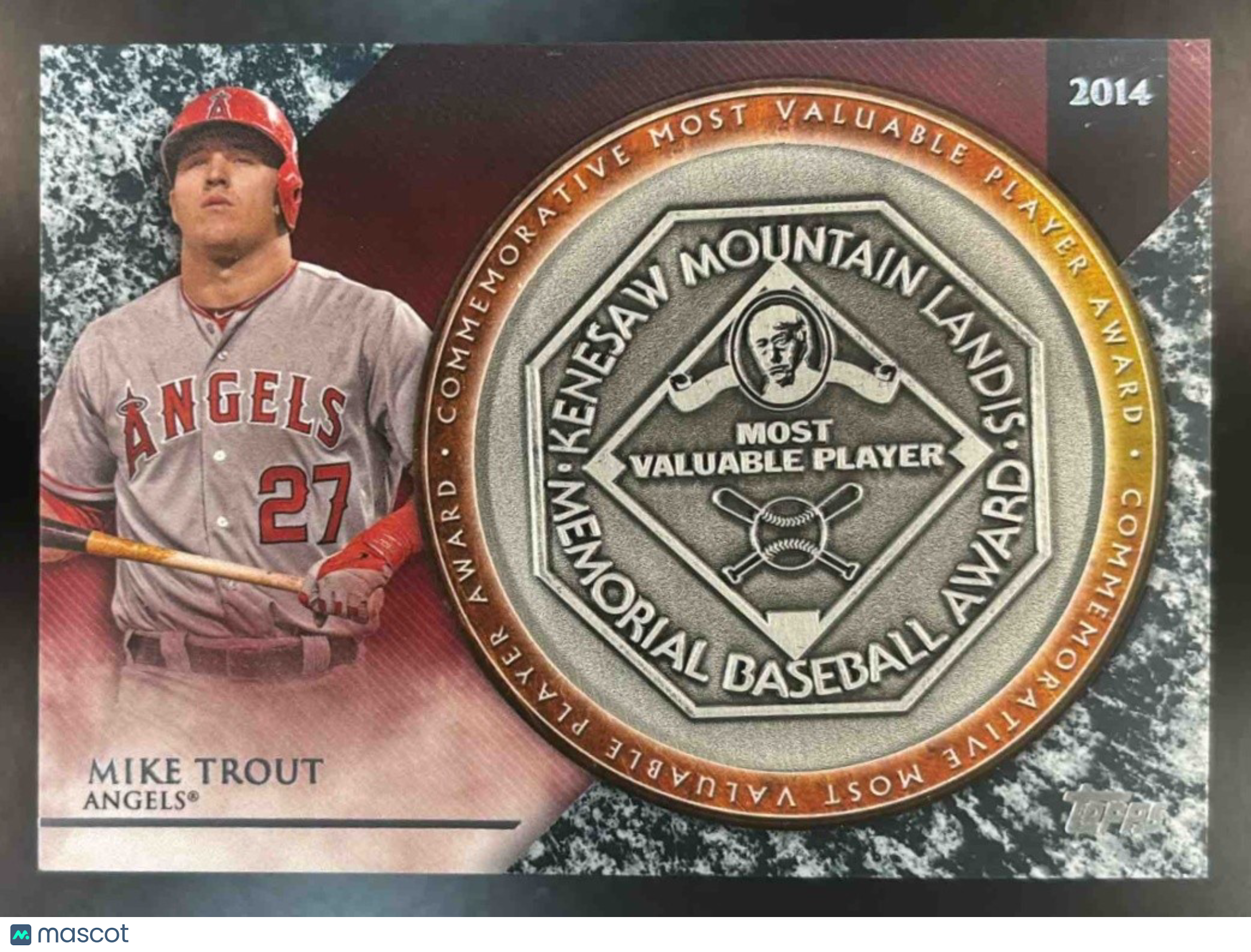 2017 Topps Update Mike Trout MVP Award Commemorative Medallions Angels