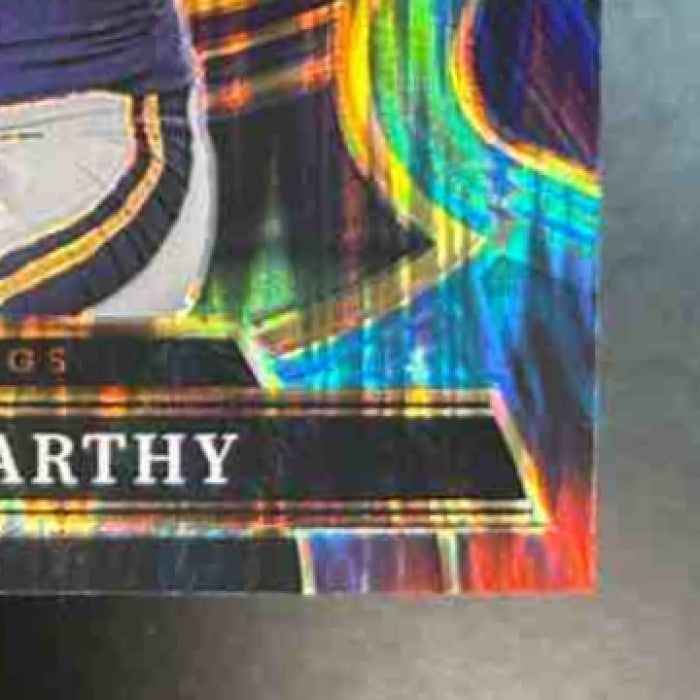 2025 Panini Select J.J. McCarthy Tie-Dye Prizm Shock /25 #63 Minnesota Vikings