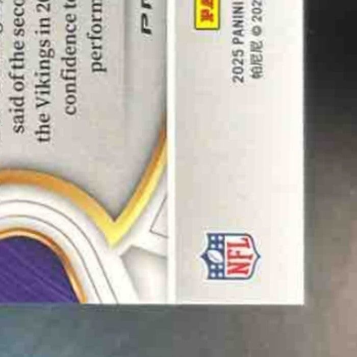 2025 Panini Select J.J. McCarthy Tie-Dye Prizm Shock /25 #63 Minnesota Vikings