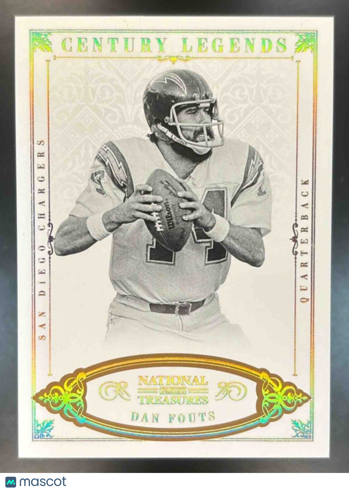 2013 Panini National Treasures Dan Fouts Century Gold /10 #114 San Diego Charger