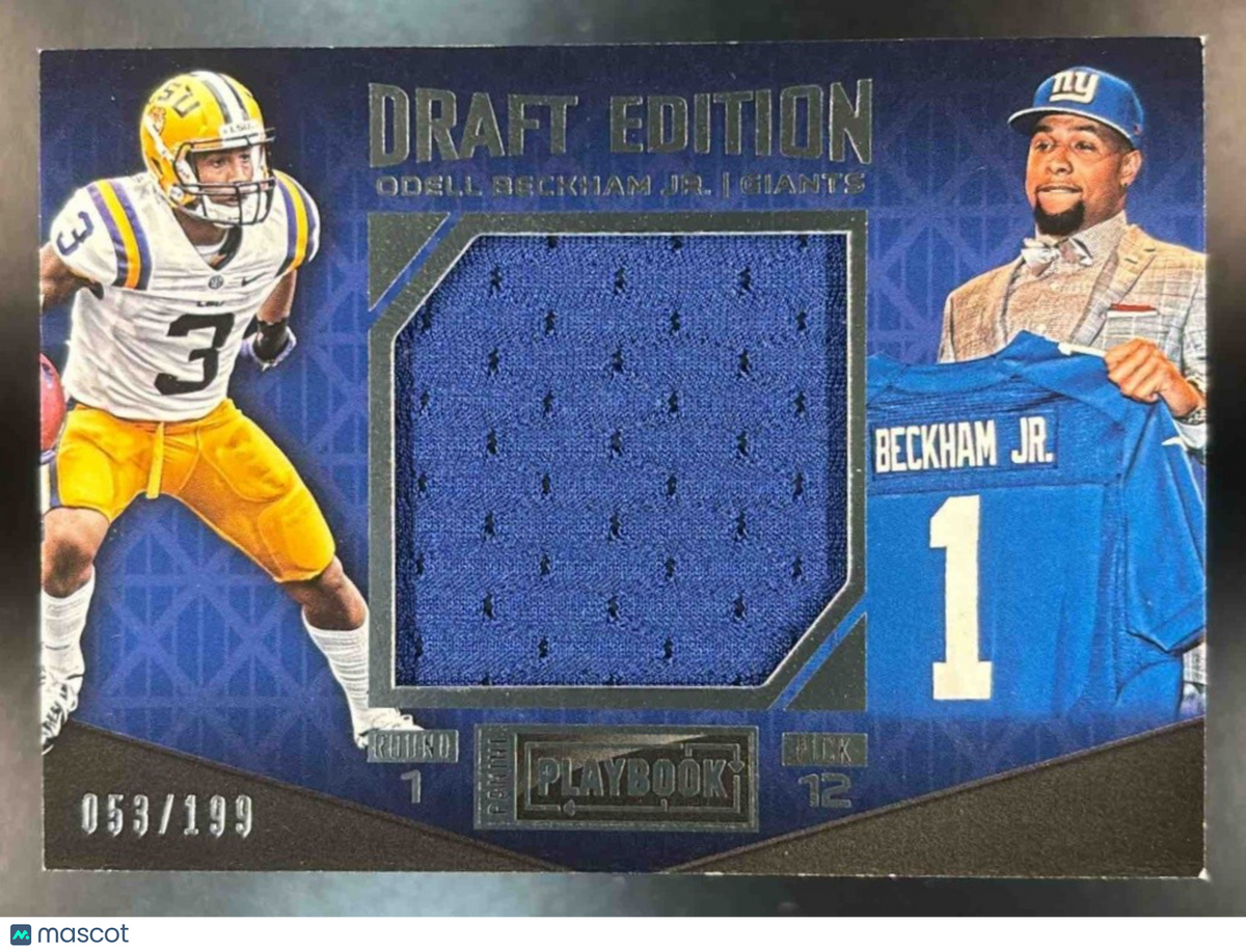 2015 Panini Playbook Odell Beckham Jr. Draft Edition Patch /199 New York Giants