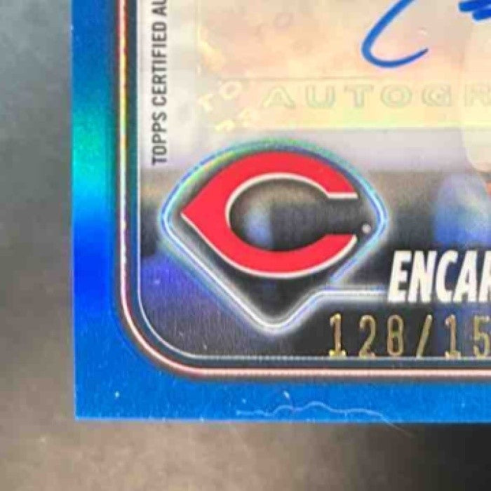 2024 Topps Chrome Update Christian Encarnacion-Strand Blue Auto /150 RC Reds