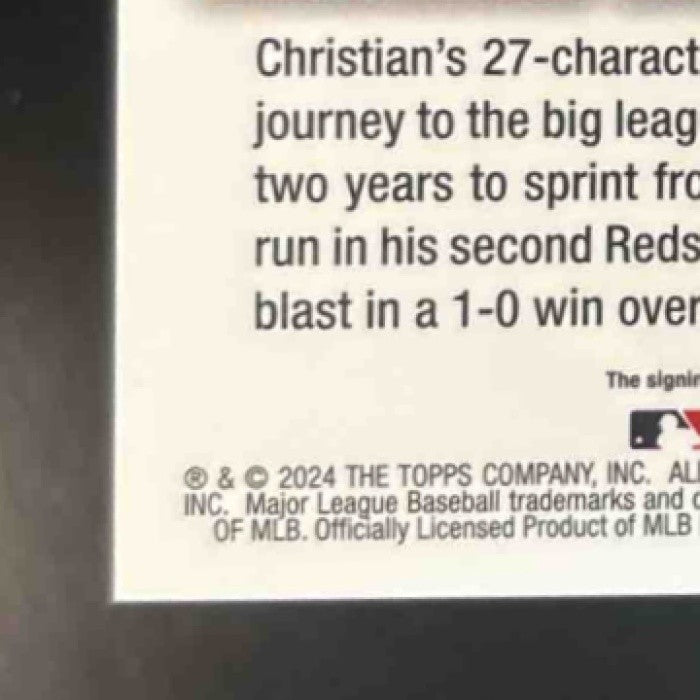 2024 Topps Chrome Update Christian Encarnacion-Strand Blue Auto /150 RC Reds