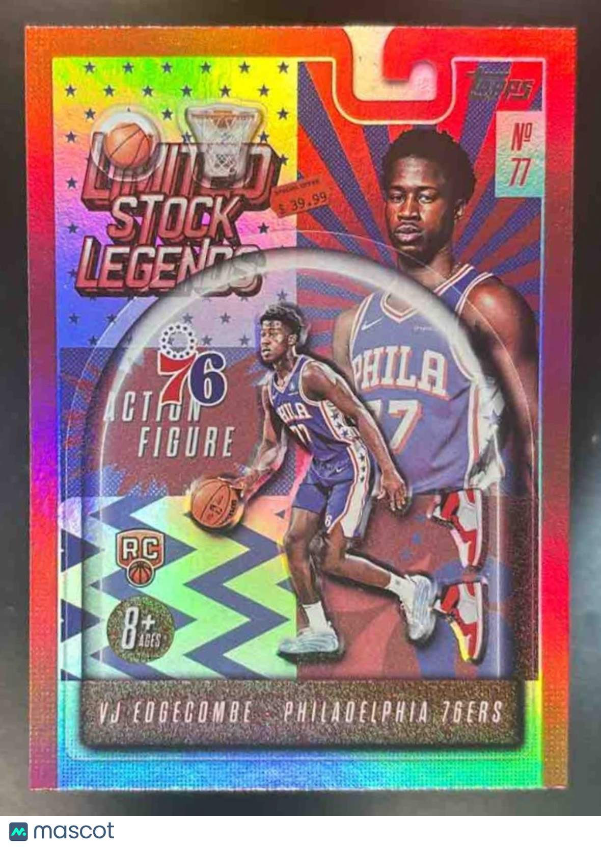 2025-26 Topps VJ Edgecombe Limited Stock Legends #LST-3 RC Philadelphia 76ers