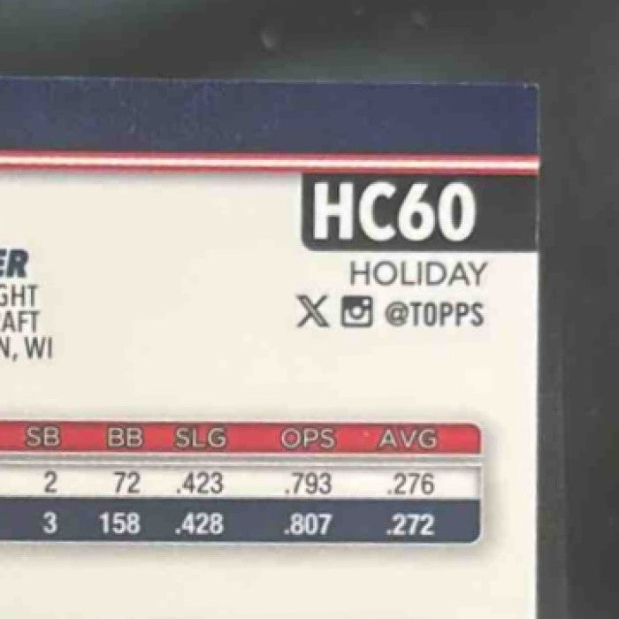 2025 Topps Holiday Drake Baldwin Chrome Green /99 #HC60 RC Atlanta Braves
