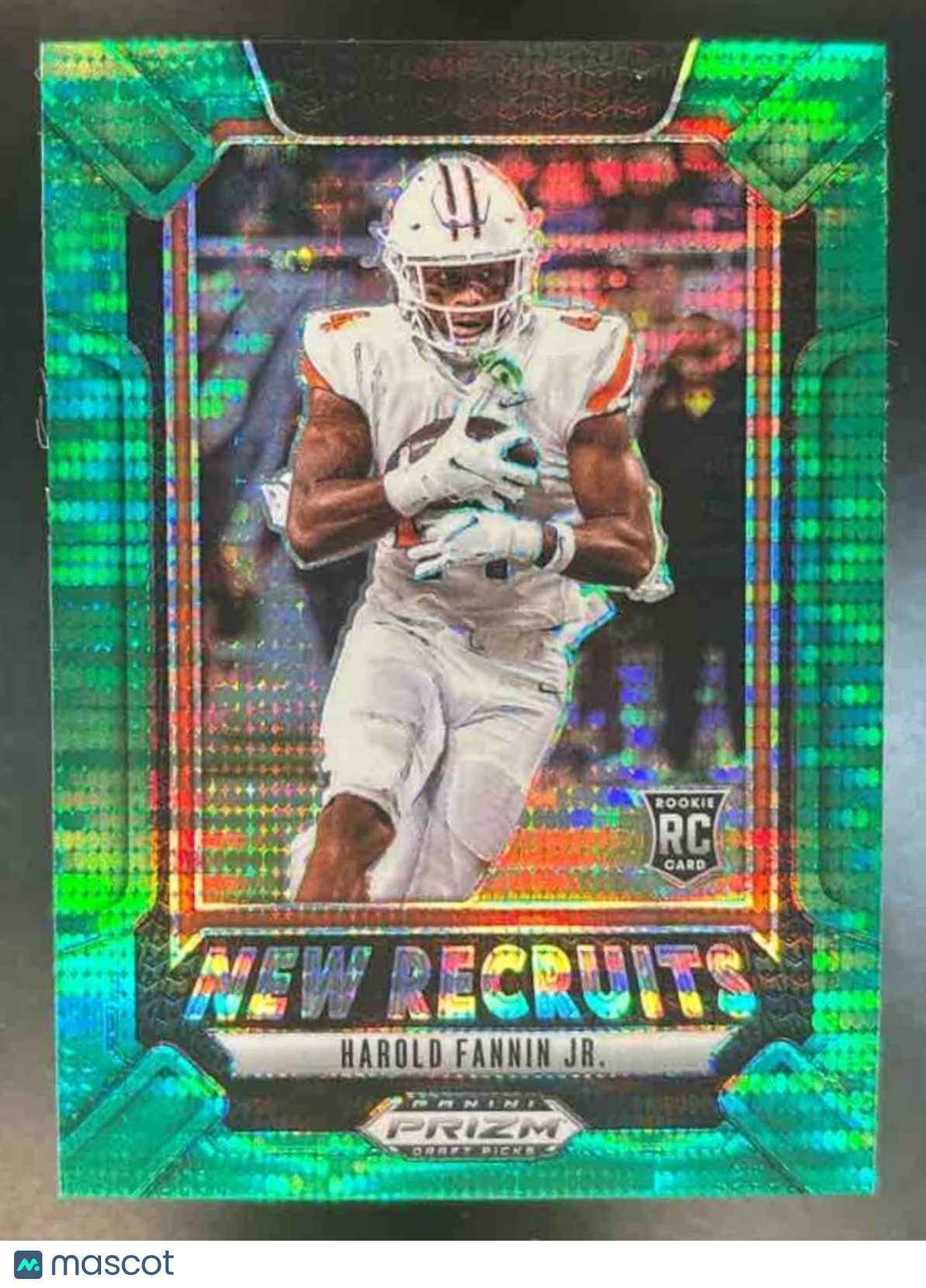 2025 Panini Prizm Draft Picks Harold Fannin Jr. New Recruits Green Pulsar /49 #3