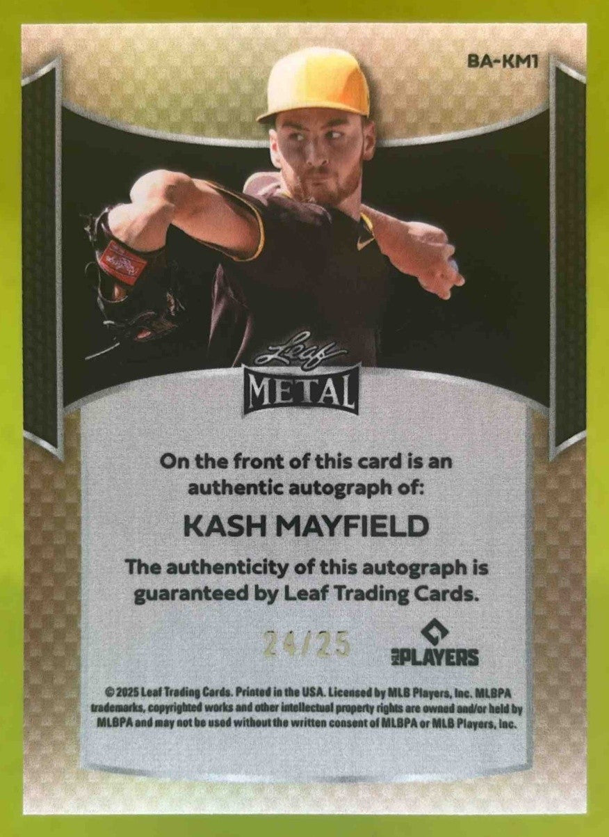 2025 Leaf Metal Kash Mayfield Auto Prismatic Blue 24/25 #BA-KM1