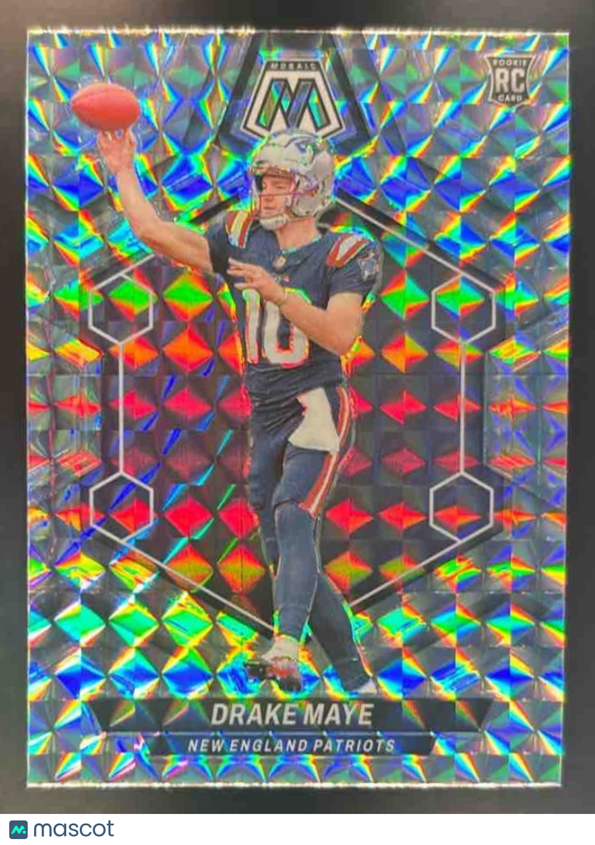 2024 Panini Mosaic Drake Maye Mosaic Prizm #303 RC New England Patriots