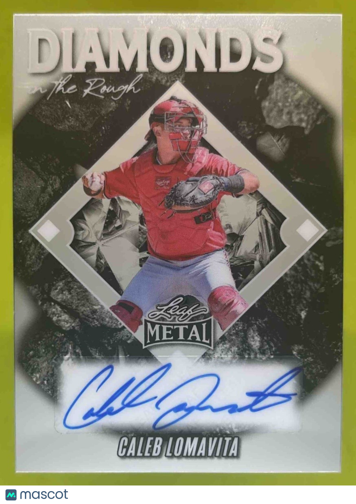 2025 Leaf Metal Caleb Lomavita Diamond in the Rough Auto Silver /49