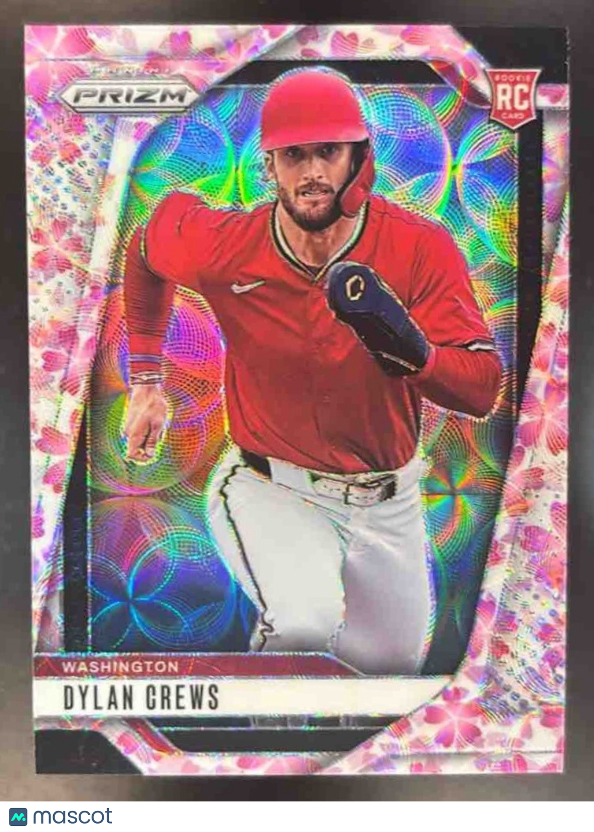 2025 Panini Prizm Dylan Crews Prizms Cherry Blossom /20 #73 Washington Nationals
