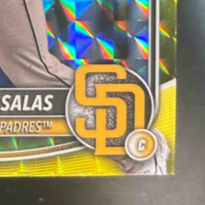 2025 Bowman Chrome Ethan Salas Prospects Yellow Geometric /75 #BCP-169 Padres