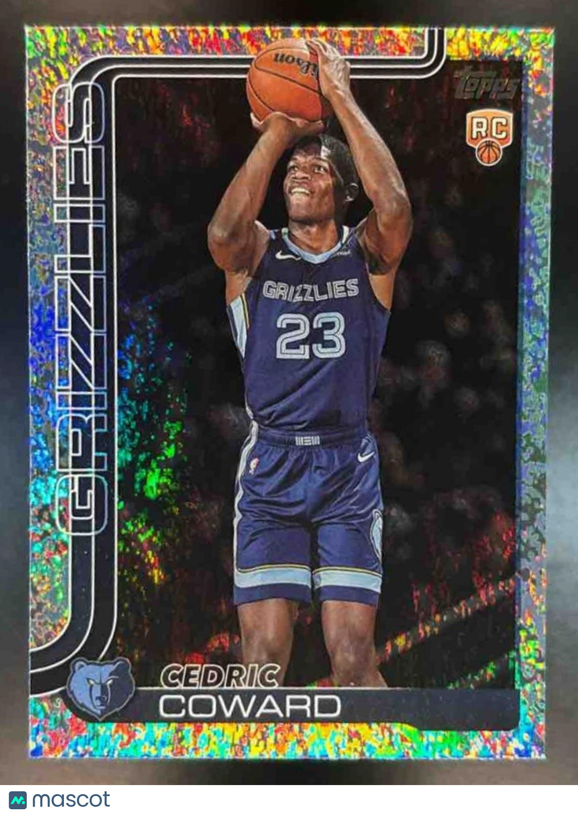 2025-26 Topps Cedric Coward Holo Foil #211 RC Memphis Grizzlies