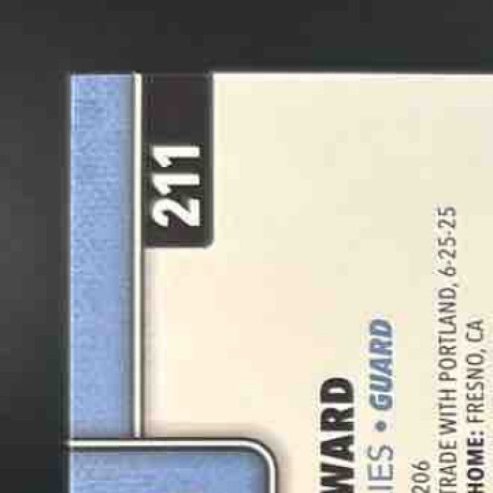 2025-26 Topps Cedric Coward Holo Foil #211 RC Memphis Grizzlies
