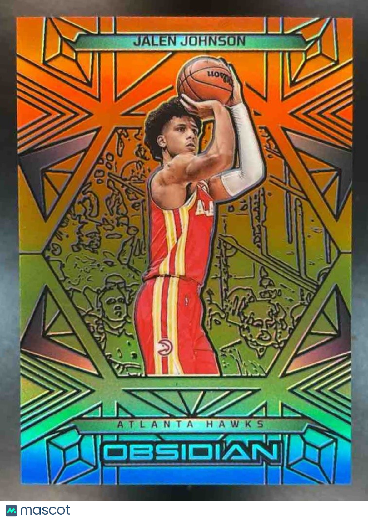 2024-25 Panini Obsidian Jalen Johnson (Hot Springs) /15 #14 Atlanta Hawks