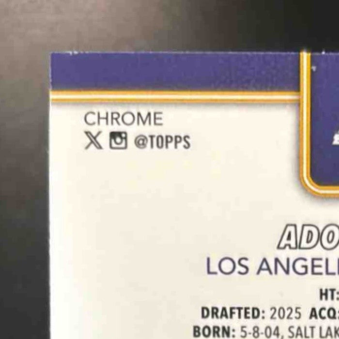 2025-26 Topps Chrome Adou Thiero Magenta /399 #286 RC Los Angeles Lakers