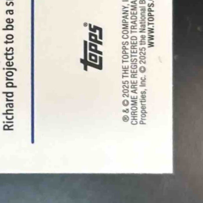 2025-26 Topps Chrome Will Richard Skylight Refractor #287 RC Warriors