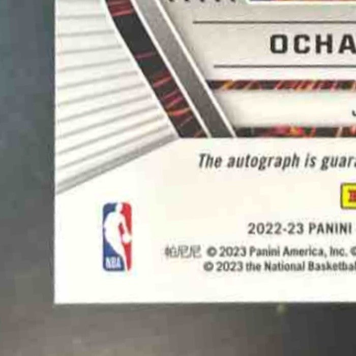 2022-23 Panini Obsidian Ochai Agbaji Rookie Eruption Auto Green /25 RC Jazz