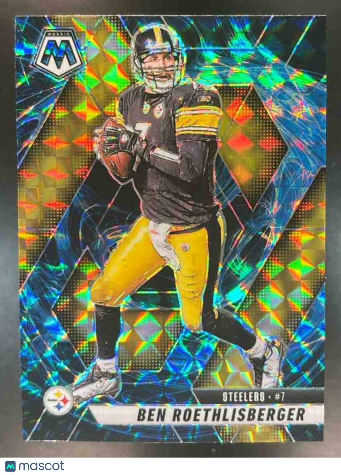2025 Panini Mosaic Ben Roethlisberger Genesis Prizm #9 Pittsburgh Steelers