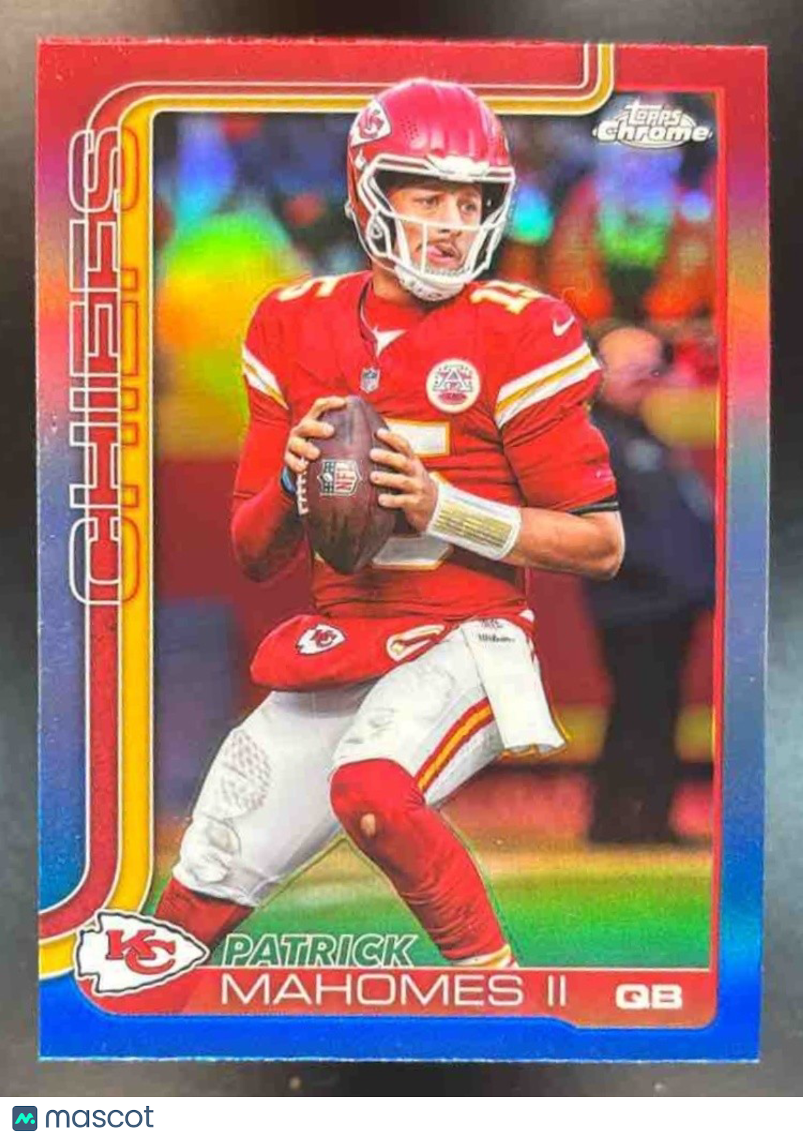 2025 Topps Chrome Patrick Mahomes II Red/White/Blue #148 Kansas City Chiefs