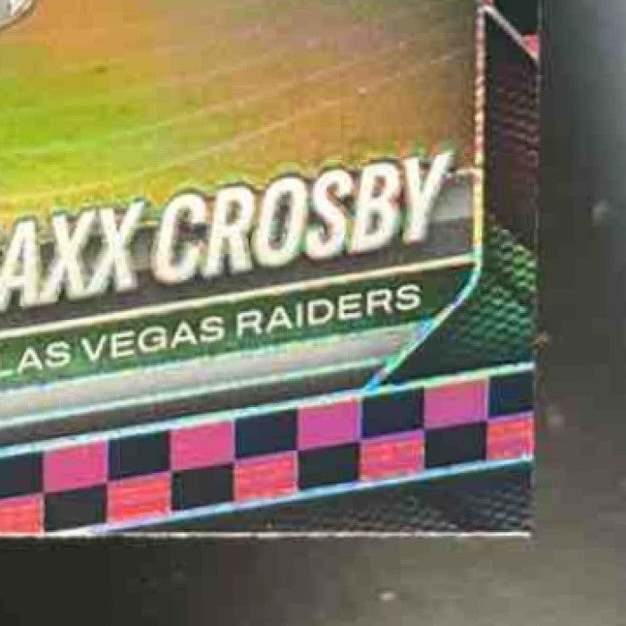 2025 Panini Prizm Maxx Crosby Black & Red Checker #195 Las Vegas Raiders