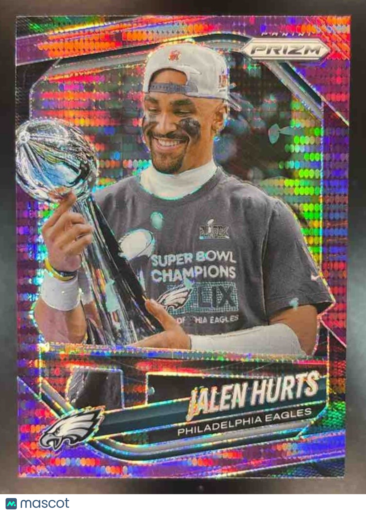 2025 Panini Prizm Jalen Hurts Purple Pulsar #228 Philadelphia Eagles