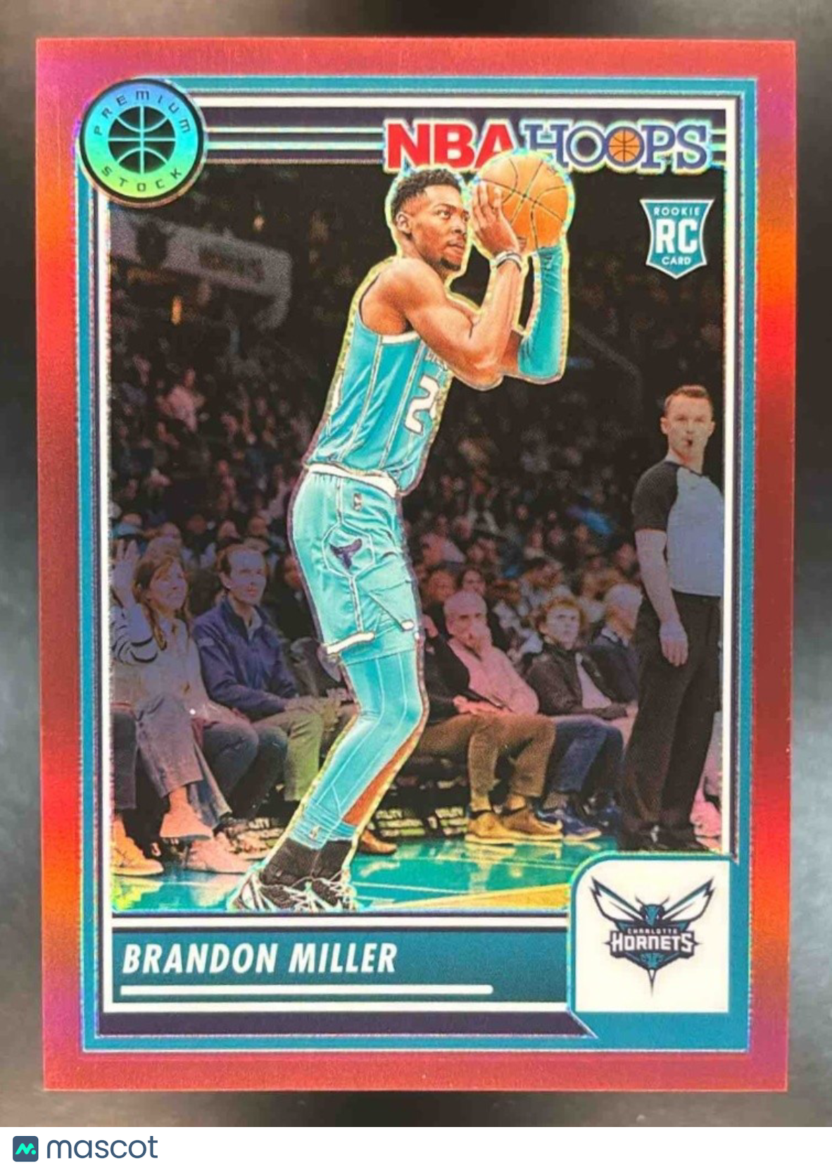 2023-24 Hoops Premium Stock Brandon Miller Red /275 #245 Charlotte Hornets