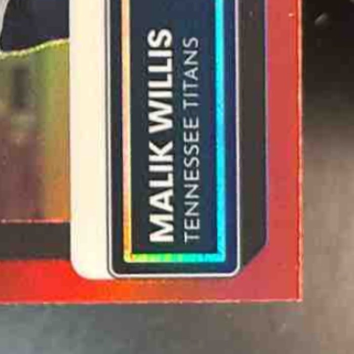 2022 Donruss Malik Willis Optic Rated Rookie Preview Red and Green RC Titans