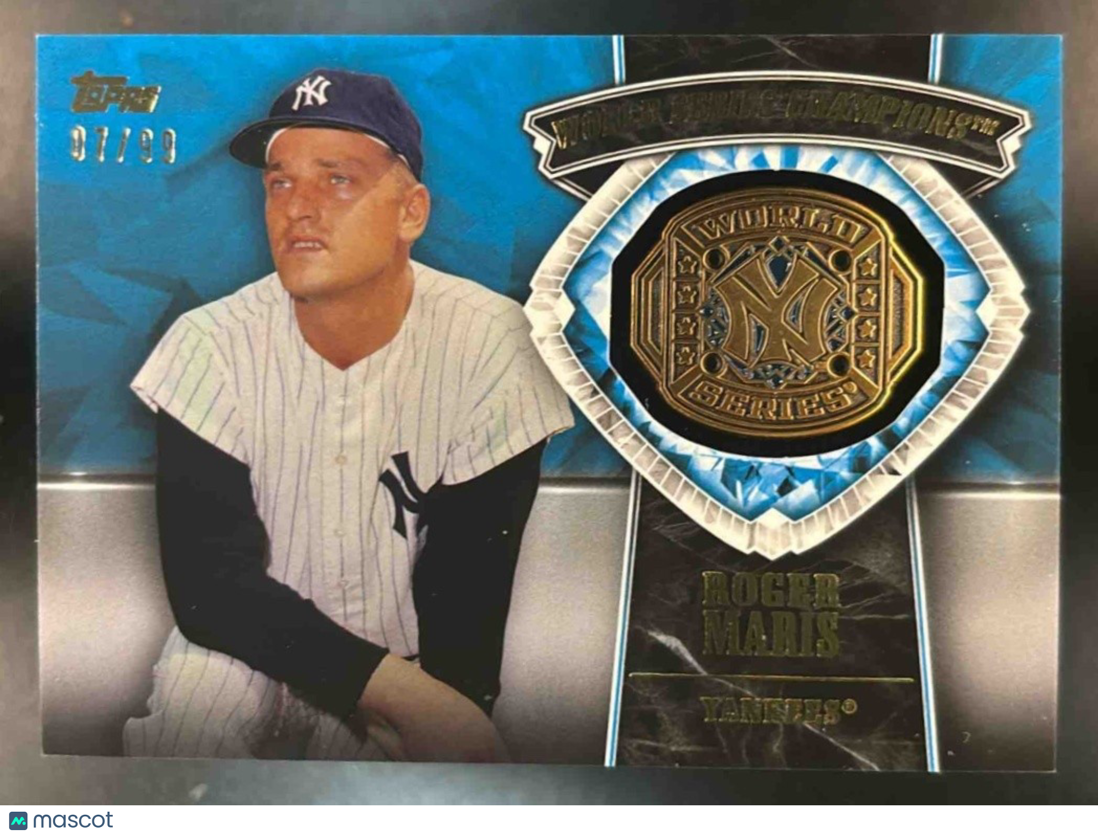 2014 Topps Update Roger Maris World Series Rings Gold /99 New York Yankees