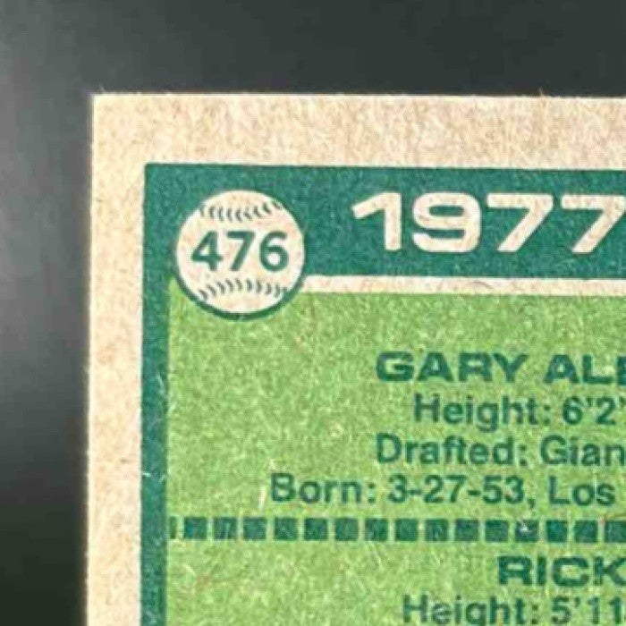 1977 Topps Rookie Gary Alexander Rick Cerone Dale Murphy Kevin Pasley #476 RC