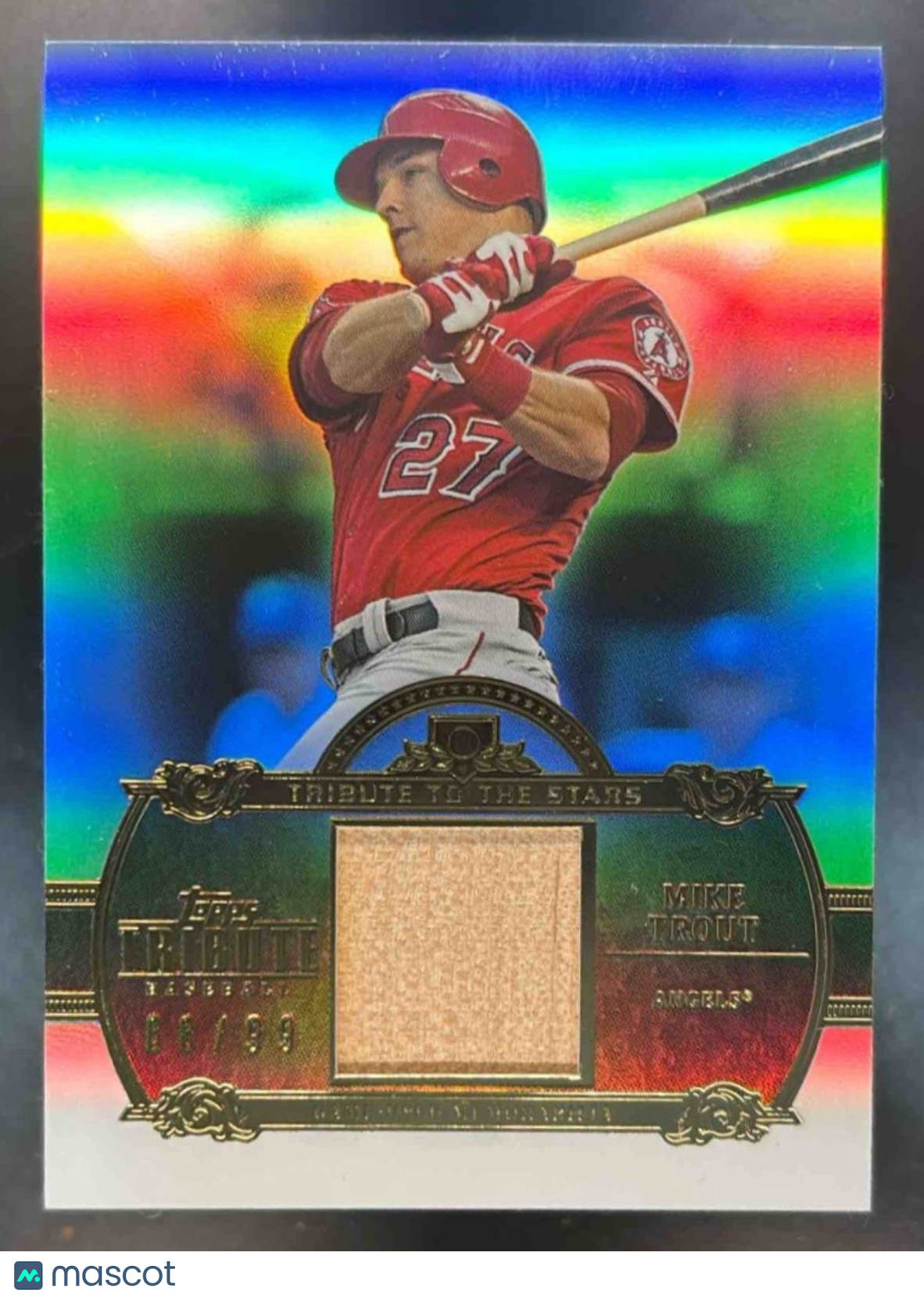 2013 Topps Tribute Mike Trout to the Stars Relic /99 #TTSR-MT Los Angeles Angels