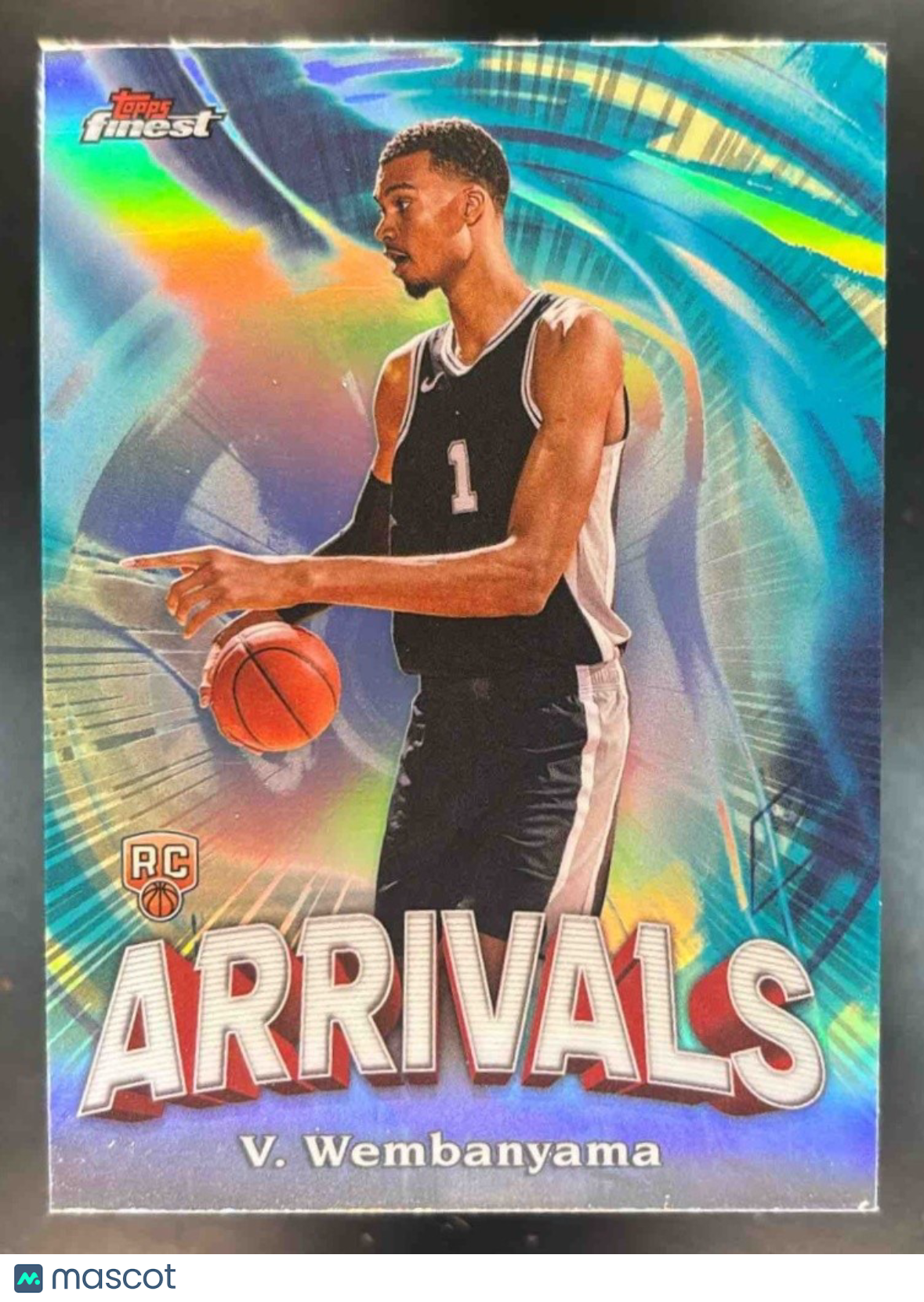 2023-24 Topps Finest Victor Wembanyama Arrivals Refractor RC San Antonio Spurs