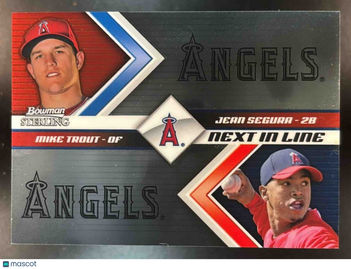 2012 Bowman Sterling Jean Segura Mike Trout Next In Line Los Angeles Angels