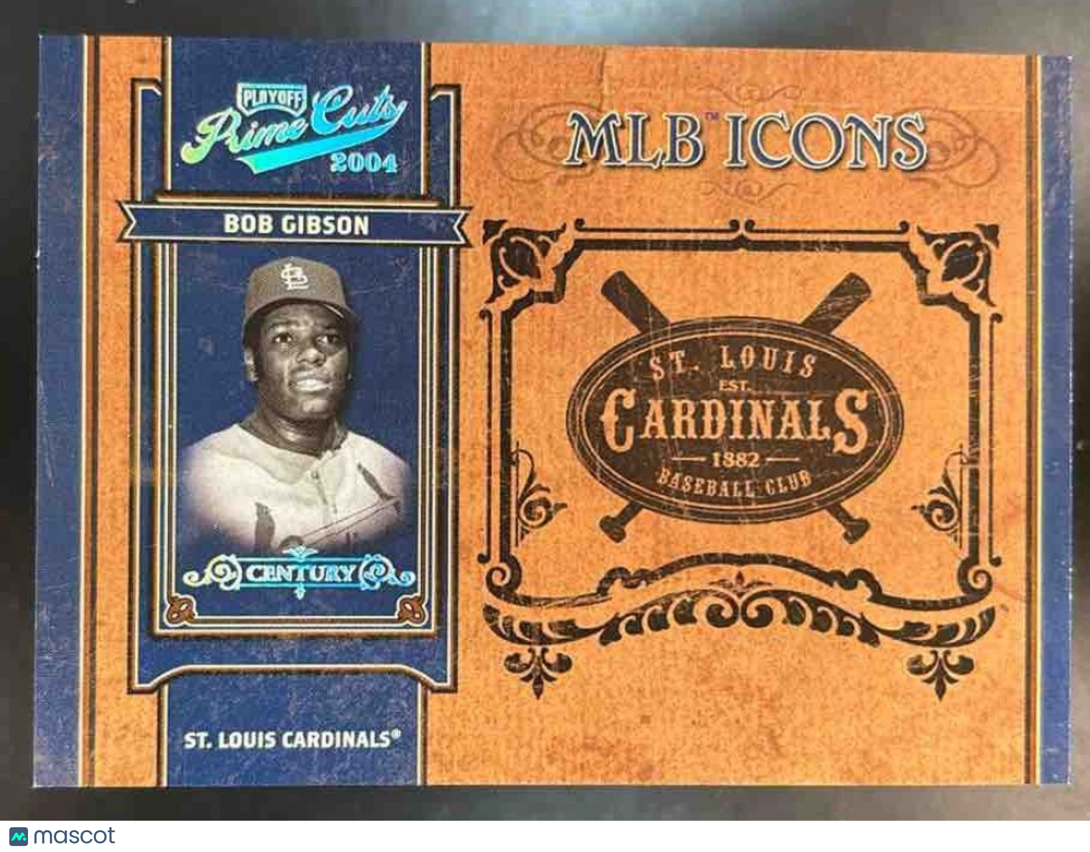 2004 Playoff Prime Cuts II Bob Gibson MLB Icons Silver /25 St. Louis Cardinals