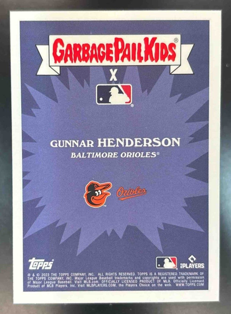 2023 Topps Garbage Pail Kids x MLB S3 3 Gunnar Henderson #25a Baltimore Orioles