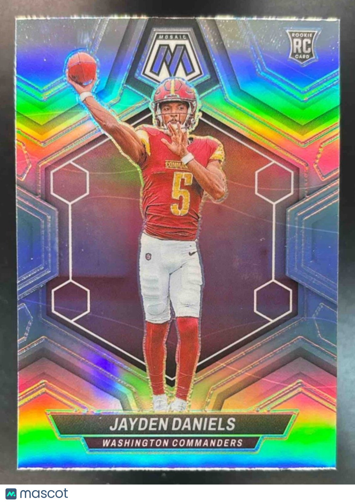 2024 Panini Mosaic Jayden Daniels Silver Prizm #302 RC Washington Commanders