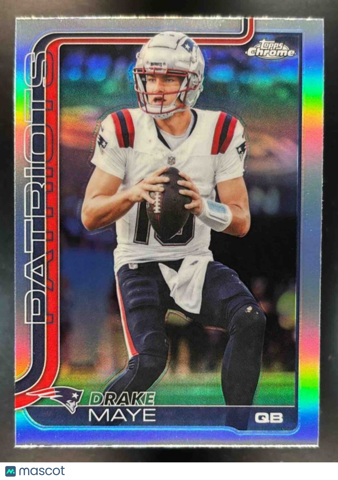 2025 Topps Chrome Drake Maye Refractor #207 New England Patriots