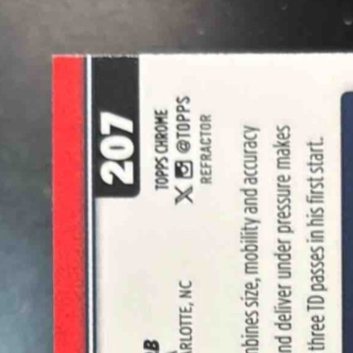 2025 Topps Chrome Drake Maye Refractor #207 New England Patriots