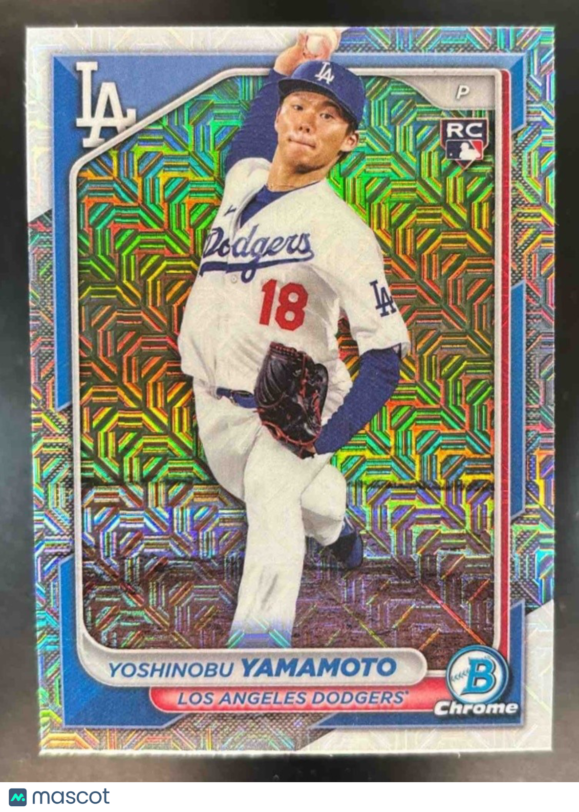 2024 Bowman Mega Box Yoshinobu Yamamoto Mojo Refractor #36 Los Angeles Dodgers