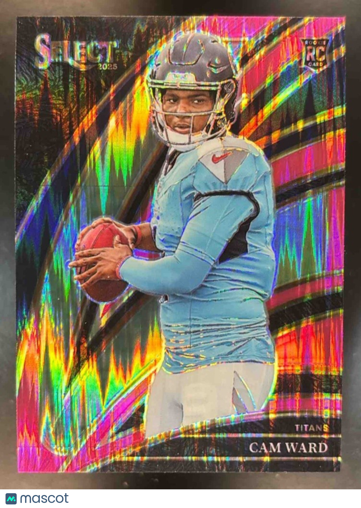 2025 Panini Select Cam Ward Club Level Pink Prizm Shock #226 RC Tennessee Titans