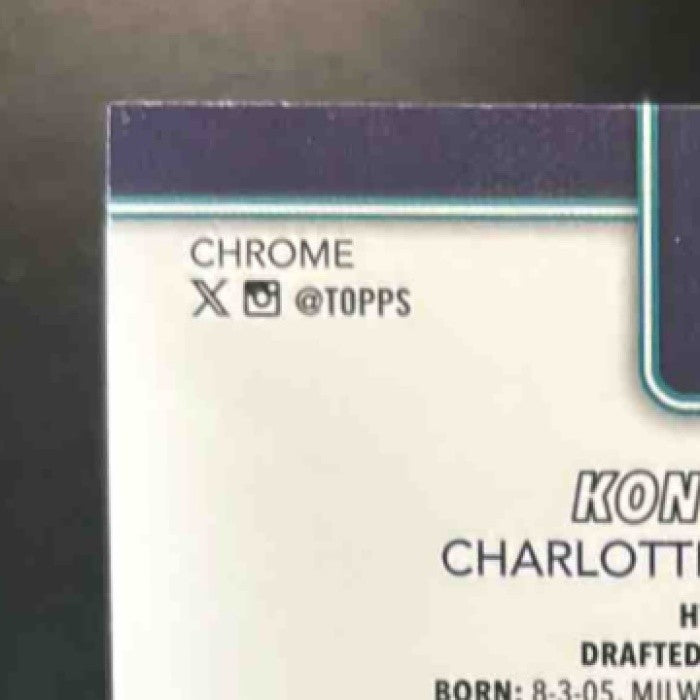 2025-26 Topps Chrome Kon Knueppel #254 RC Charlotte Hornets