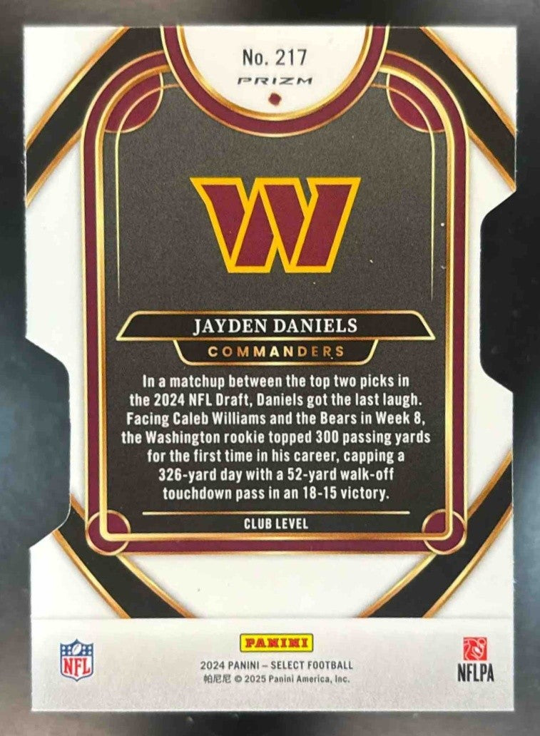 2024 Select Jayden Daniels Silver Prizm Die-Cut #217 RC Washington Commanders
