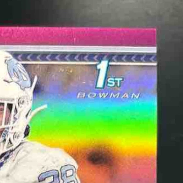 2024 Bowman Chrome University Omarion Hampton Prospect Auto Fuchsia /150